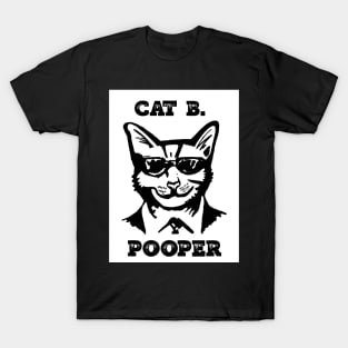 Cat B. Pooper White Rectangle T-Shirt